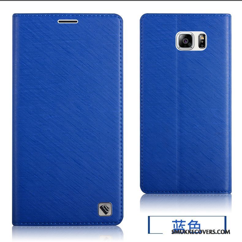 Etui Samsung Galaxy Note 5 Silikone Anti-fald Lilla, Cover Samsung Galaxy Note 5 Læder Telefon