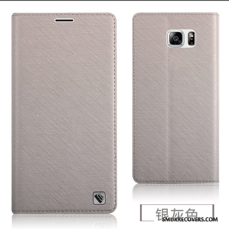 Etui Samsung Galaxy Note 5 Silikone Anti-fald Lilla, Cover Samsung Galaxy Note 5 Læder Telefon