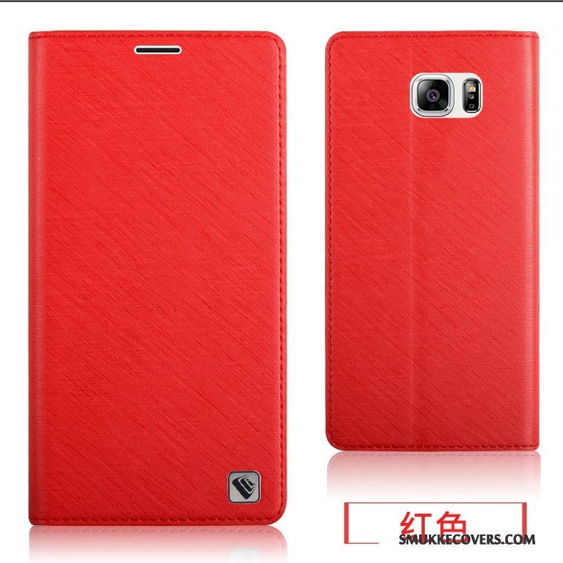 Etui Samsung Galaxy Note 5 Silikone Anti-fald Lilla, Cover Samsung Galaxy Note 5 Læder Telefon