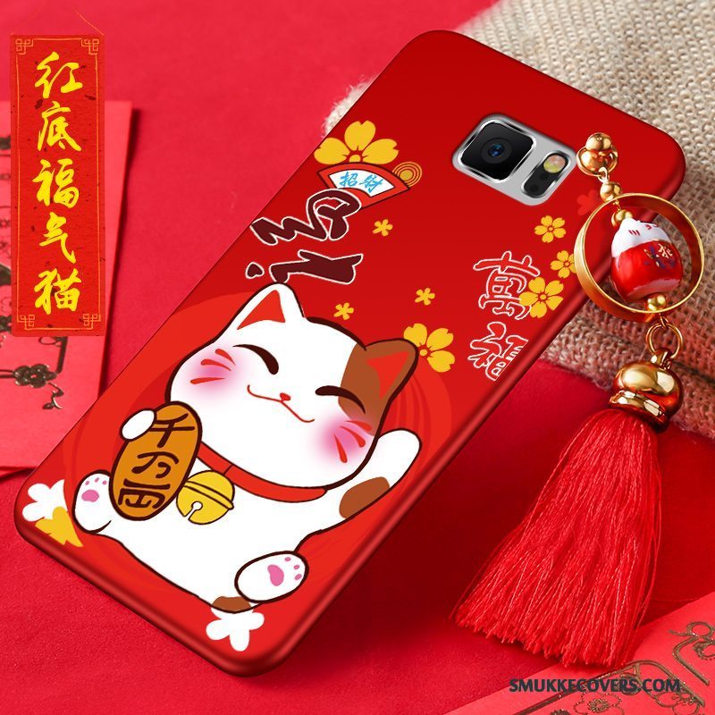 Etui Samsung Galaxy Note 5 Silikone Ny Kat, Cover Samsung Galaxy Note 5 Beskyttelse Af Personlighed Rød