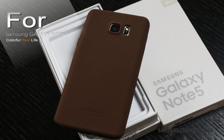 Etui Samsung Galaxy Note 5 Silikone Telefongrå, Cover Samsung Galaxy Note 5 Beskyttelse Klud