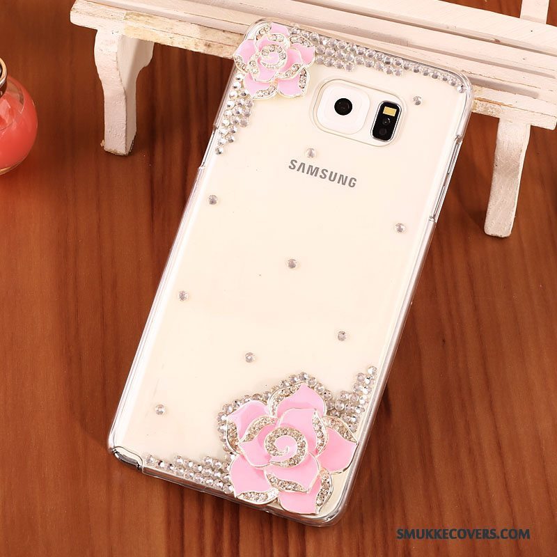 Etui Samsung Galaxy Note 5 Strass Guld Hård, Cover Samsung Galaxy Note 5 Beskyttelse Gennemsigtig Telefon