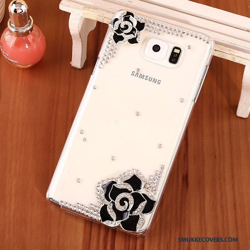 Etui Samsung Galaxy Note 5 Strass Guld Hård, Cover Samsung Galaxy Note 5 Beskyttelse Gennemsigtig Telefon