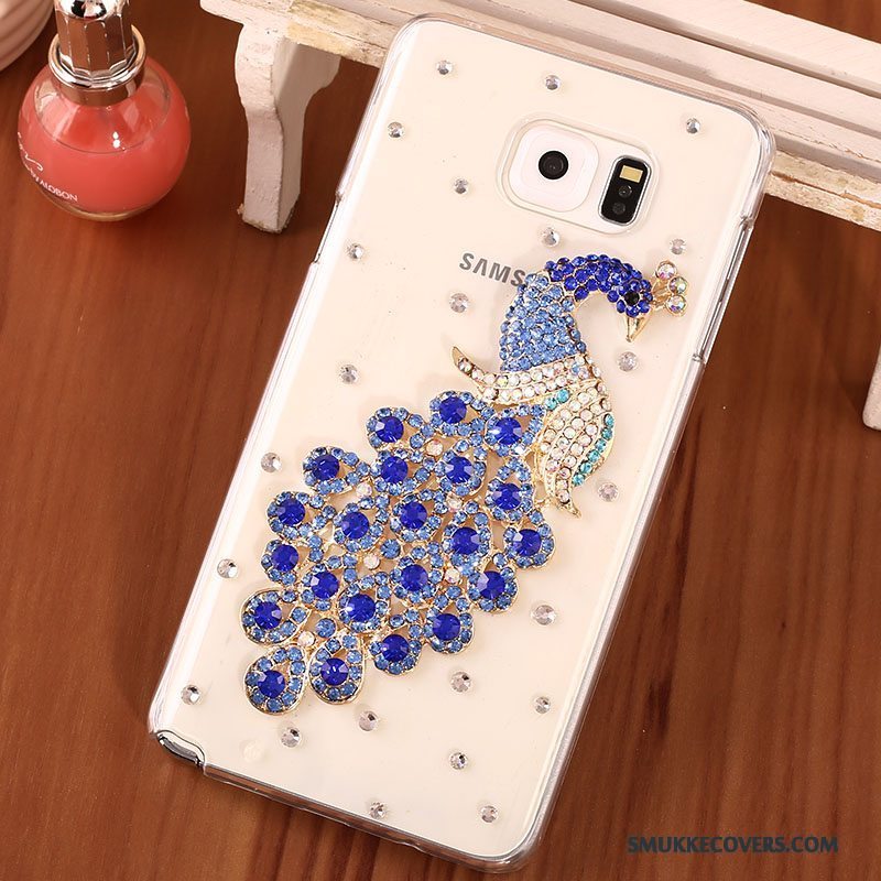 Etui Samsung Galaxy Note 5 Strass Guld Hård, Cover Samsung Galaxy Note 5 Beskyttelse Gennemsigtig Telefon