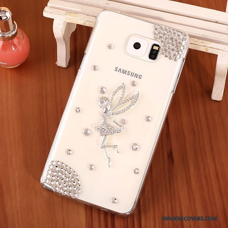 Etui Samsung Galaxy Note 5 Strass Guld Hård, Cover Samsung Galaxy Note 5 Beskyttelse Gennemsigtig Telefon