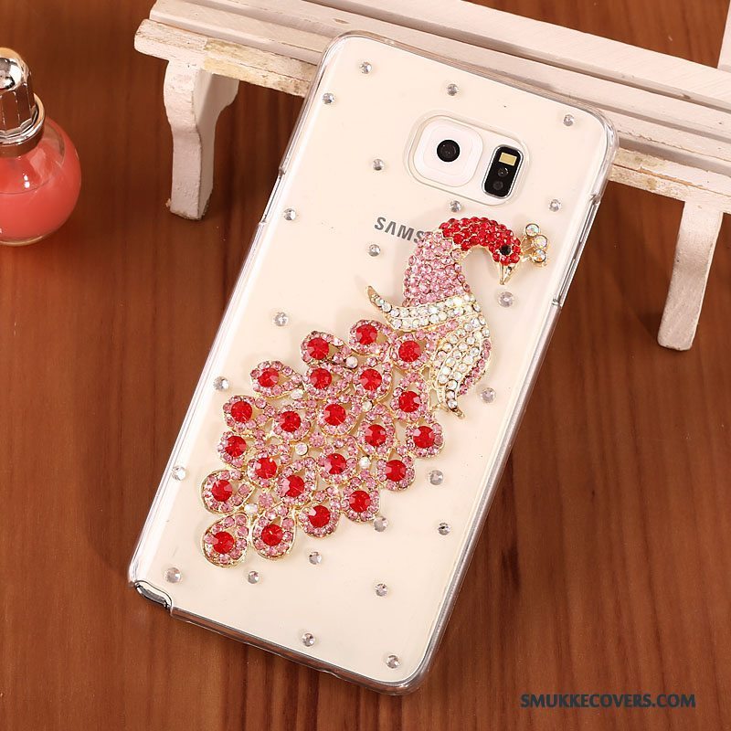 Etui Samsung Galaxy Note 5 Strass Guld Hård, Cover Samsung Galaxy Note 5 Beskyttelse Gennemsigtig Telefon