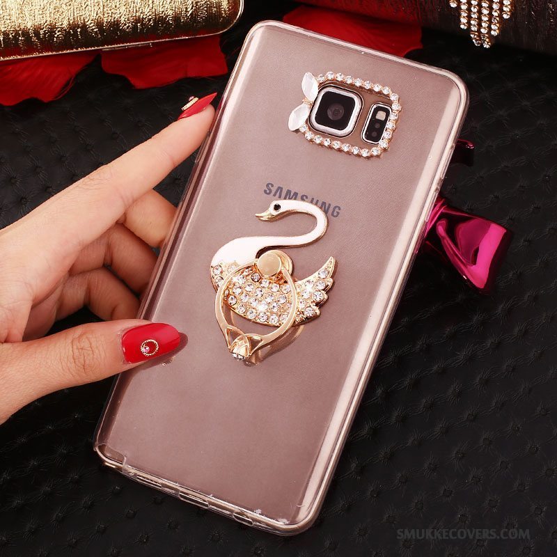 Etui Samsung Galaxy Note 5 Strass Hvid, Cover Samsung Galaxy Note 5 Silikone