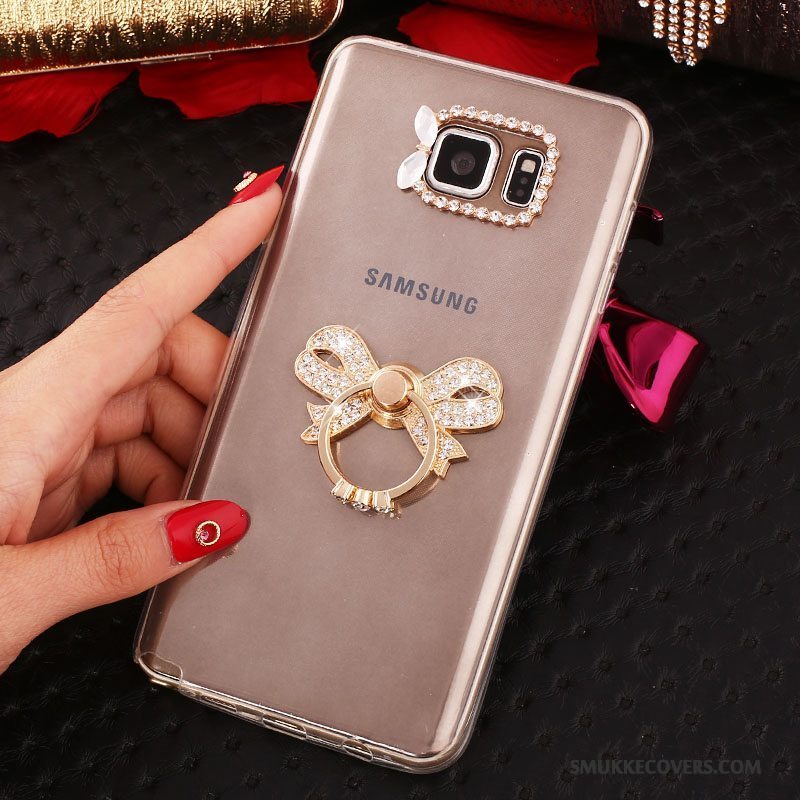 Etui Samsung Galaxy Note 5 Strass Hvid, Cover Samsung Galaxy Note 5 Silikone