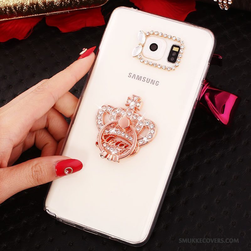 Etui Samsung Galaxy Note 5 Strass Hvid, Cover Samsung Galaxy Note 5 Silikone