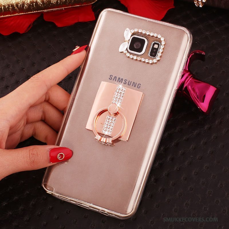 Etui Samsung Galaxy Note 5 Strass Hvid, Cover Samsung Galaxy Note 5 Silikone