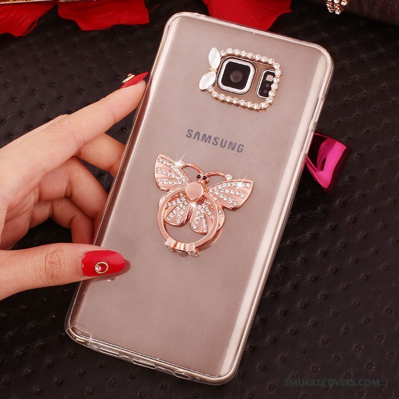 Etui Samsung Galaxy Note 5 Strass Hvid, Cover Samsung Galaxy Note 5 Silikone