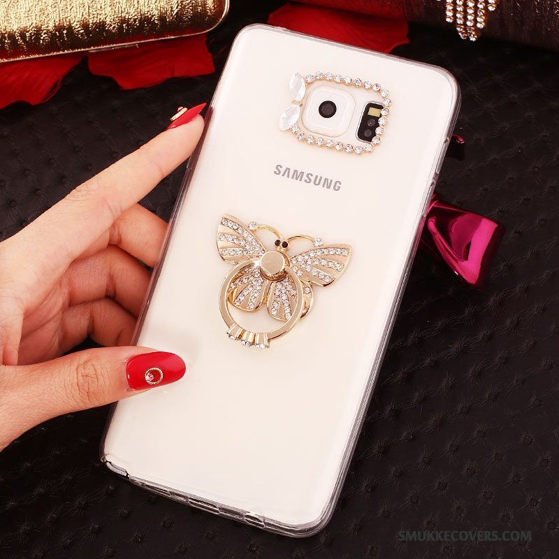 Etui Samsung Galaxy Note 5 Strass Hvid, Cover Samsung Galaxy Note 5 Silikone