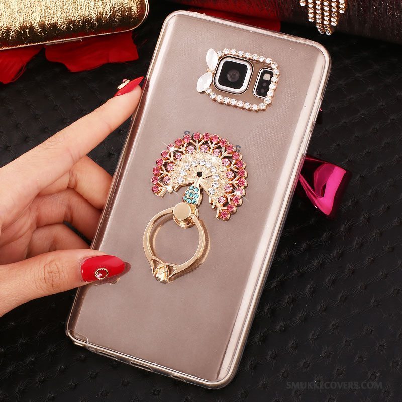 Etui Samsung Galaxy Note 5 Strass Hvid, Cover Samsung Galaxy Note 5 Silikone