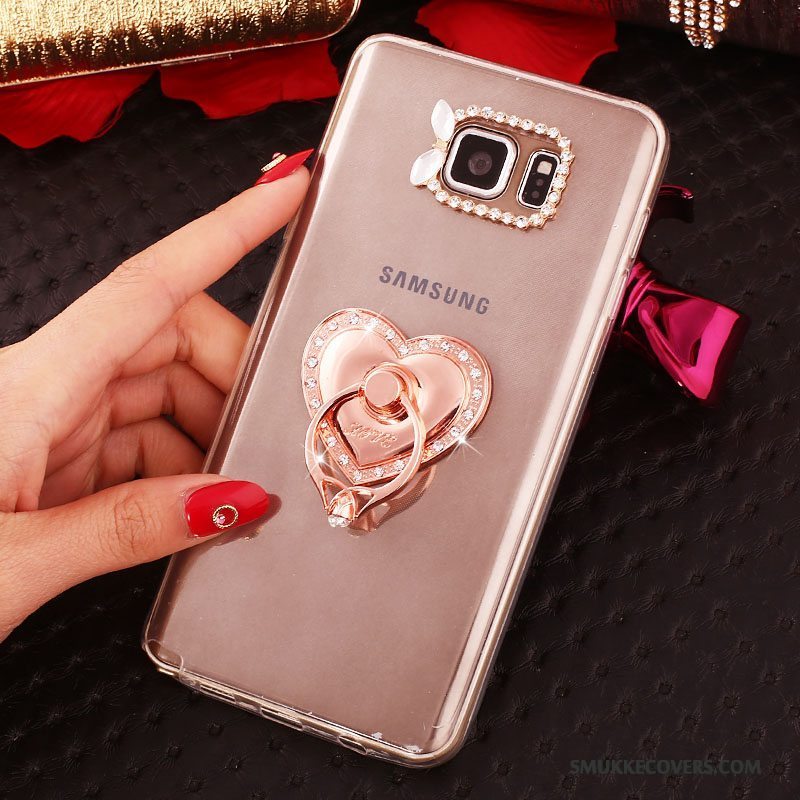 Etui Samsung Galaxy Note 5 Strass Hvid, Cover Samsung Galaxy Note 5 Silikone