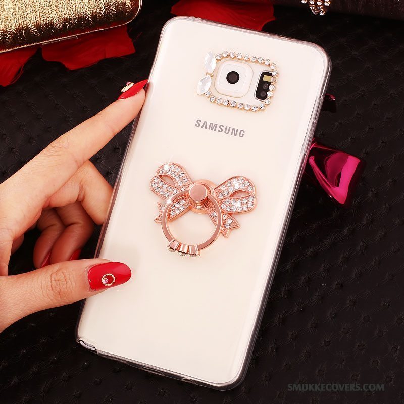 Etui Samsung Galaxy Note 5 Strass Hvid, Cover Samsung Galaxy Note 5 Silikone