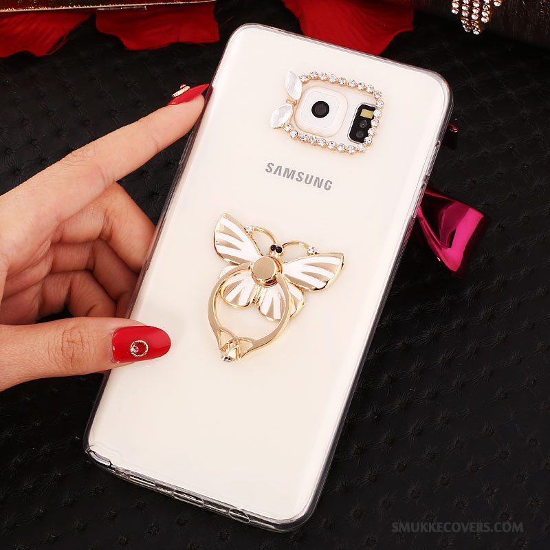 Etui Samsung Galaxy Note 5 Strass Hvid, Cover Samsung Galaxy Note 5 Silikone