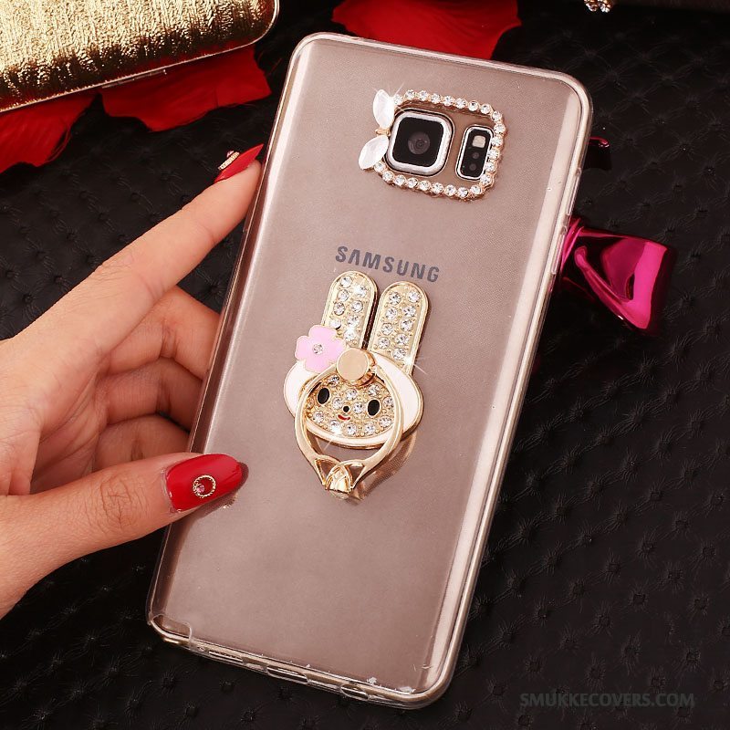 Etui Samsung Galaxy Note 5 Strass Hvid, Cover Samsung Galaxy Note 5 Silikone