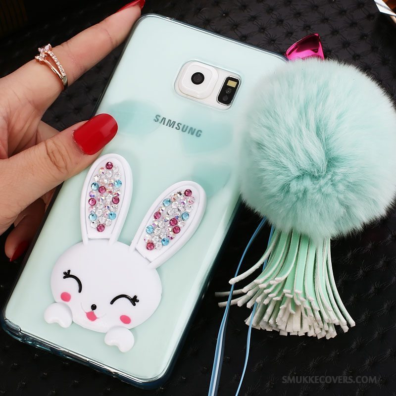 Etui Samsung Galaxy Note 5 Strass Hængende Ornamenter Gennemsigtig, Cover Samsung Galaxy Note 5 Silikone Telefonlilla