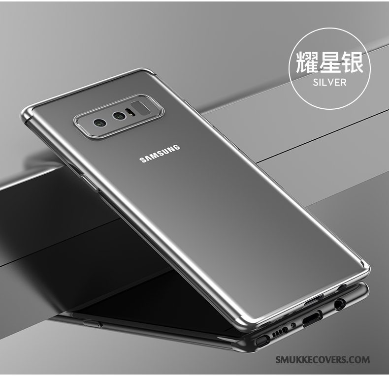 Etui Samsung Galaxy Note 8 Beskyttelse Gennemsigtig Blå, Cover Samsung Galaxy Note 8 Tasker Rotte Telefon