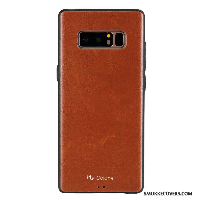 Etui Samsung Galaxy Note 8 Blød Telefonmørkeblå, Cover Samsung Galaxy Note 8 Læder Business