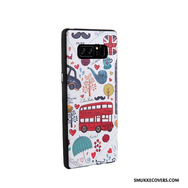 Etui Samsung Galaxy Note 8 Cartoon Business Telefon, Cover Samsung Galaxy Note 8 Blød Sort Trend