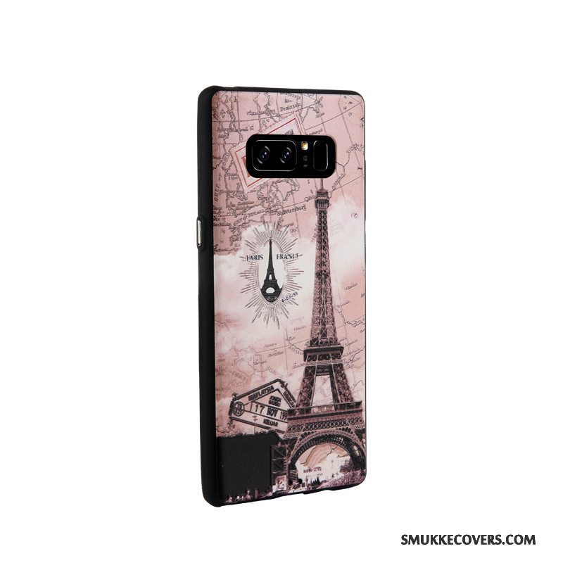 Etui Samsung Galaxy Note 8 Cartoon Business Telefon, Cover Samsung Galaxy Note 8 Blød Sort Trend