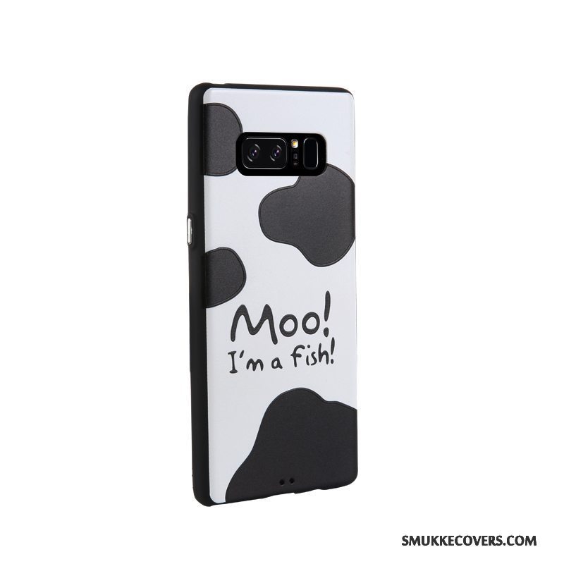 Etui Samsung Galaxy Note 8 Cartoon Business Telefon, Cover Samsung Galaxy Note 8 Blød Sort Trend