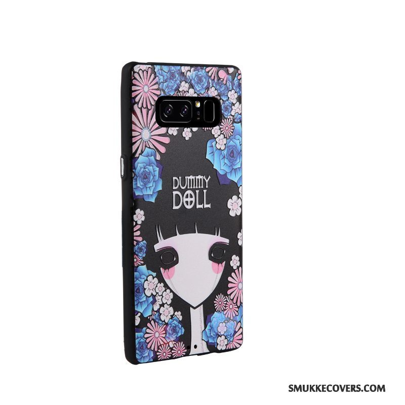 Etui Samsung Galaxy Note 8 Cartoon Business Telefon, Cover Samsung Galaxy Note 8 Blød Sort Trend