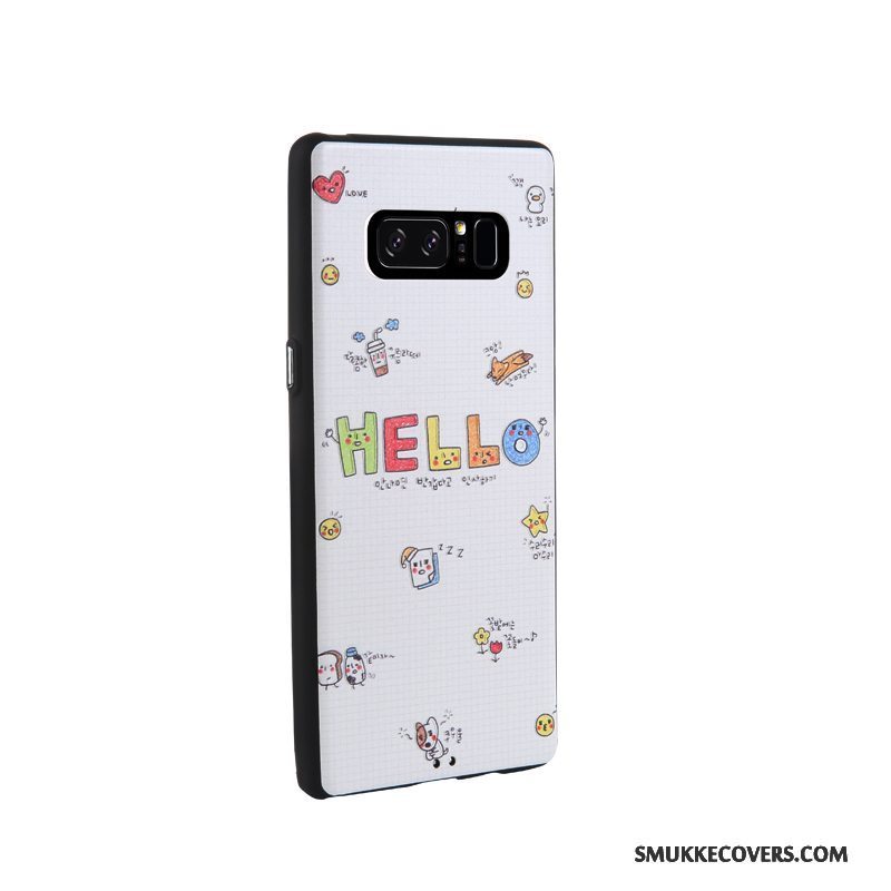 Etui Samsung Galaxy Note 8 Cartoon Business Telefon, Cover Samsung Galaxy Note 8 Blød Sort Trend