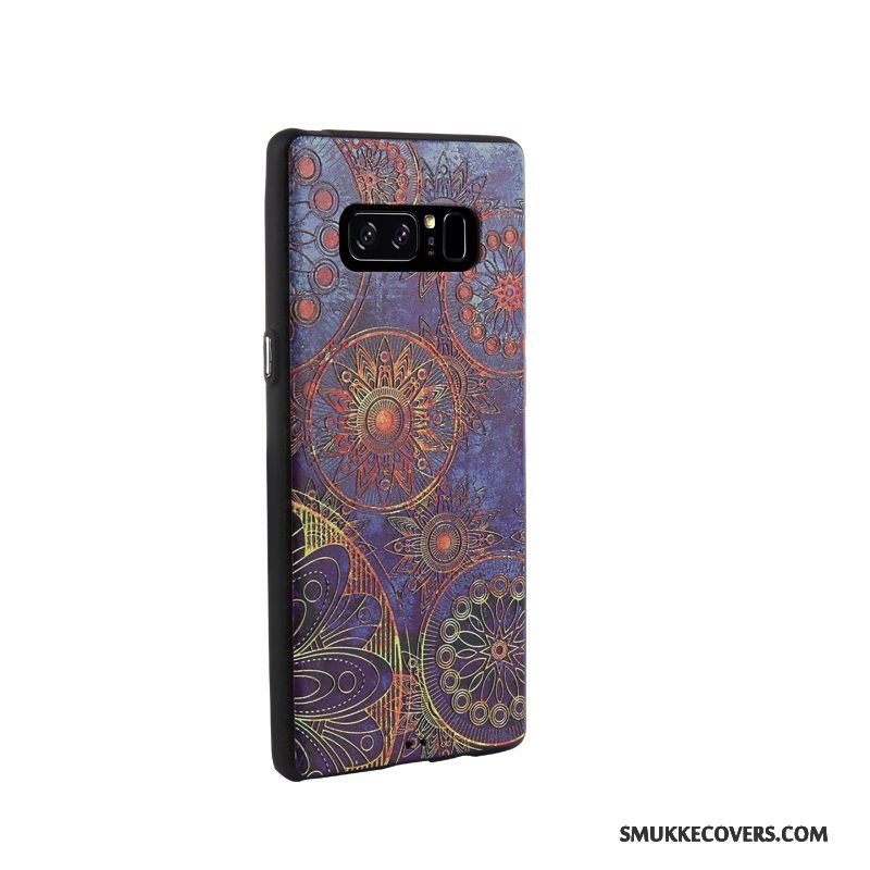 Etui Samsung Galaxy Note 8 Cartoon Business Telefon, Cover Samsung Galaxy Note 8 Blød Sort Trend