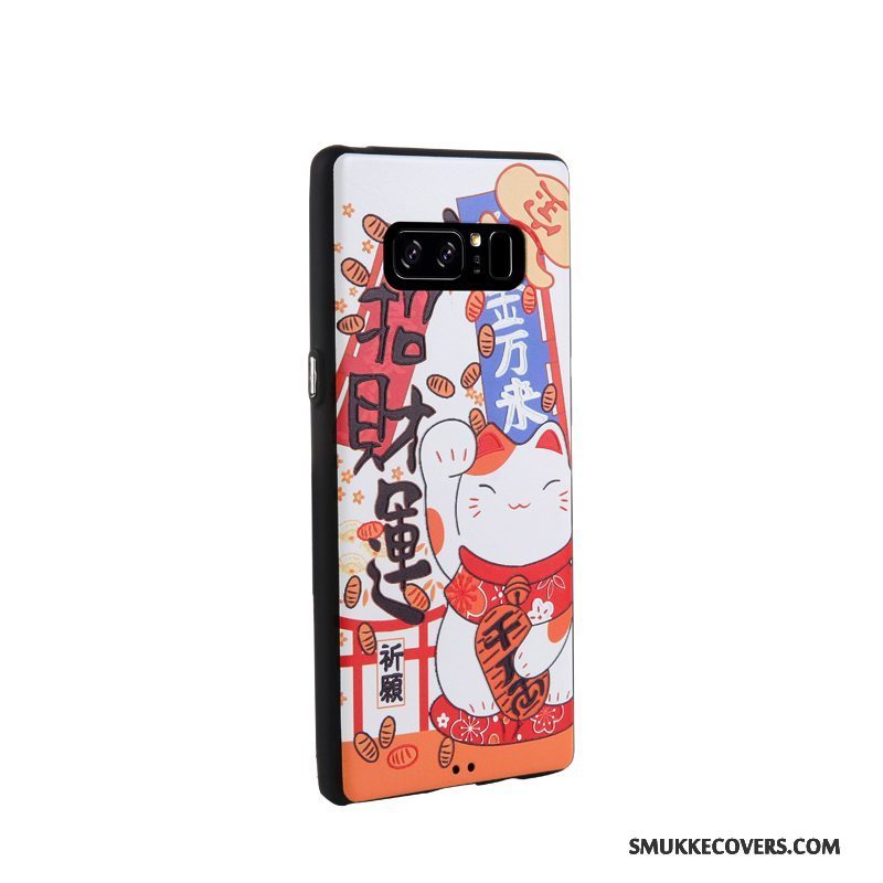 Etui Samsung Galaxy Note 8 Cartoon Business Telefon, Cover Samsung Galaxy Note 8 Blød Sort Trend