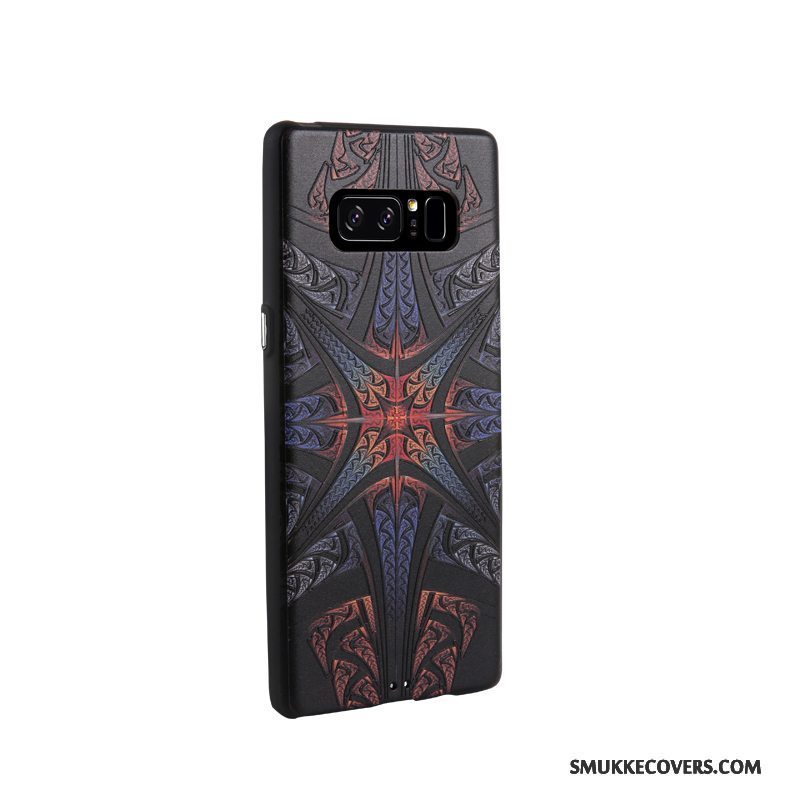 Etui Samsung Galaxy Note 8 Cartoon Business Telefon, Cover Samsung Galaxy Note 8 Blød Sort Trend