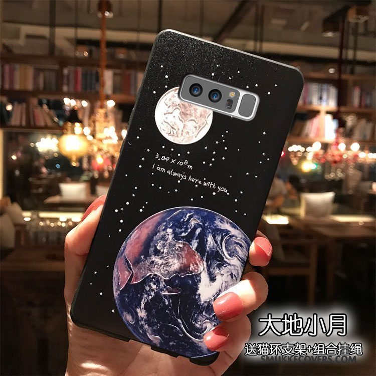 Etui Samsung Galaxy Note 8 Cartoon Trend Telefon, Cover Samsung Galaxy Note 8 Silikone Hængende Ornamenter Sort