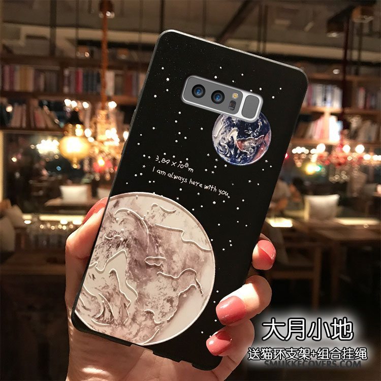 Etui Samsung Galaxy Note 8 Cartoon Trend Telefon, Cover Samsung Galaxy Note 8 Silikone Hængende Ornamenter Sort