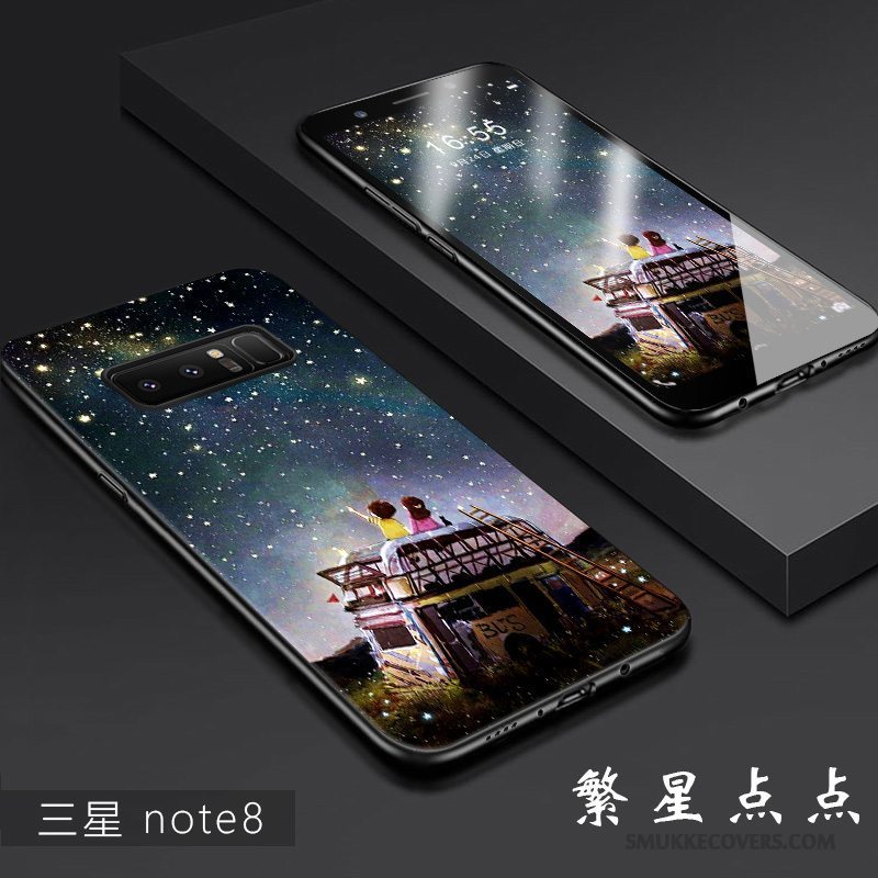 Etui Samsung Galaxy Note 8 Kreativ Af Personlighed Trend, Cover Samsung Galaxy Note 8 Silikone Gennemsigtig Sort