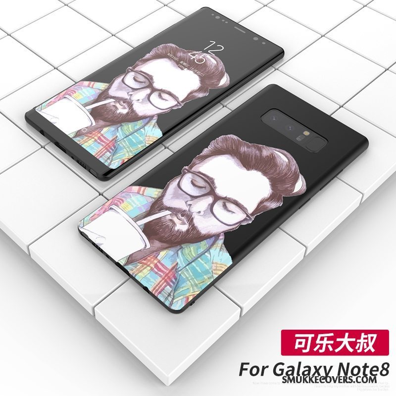 Etui Samsung Galaxy Note 8 Kreativ Ny Af Personlighed, Cover Samsung Galaxy Note 8 Beskyttelse Sort Stor