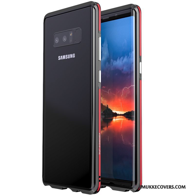 Etui Samsung Galaxy Note 8 Kreativ Trend Ramme, Cover Samsung Galaxy Note 8 Beskyttelse Telefonbicolored