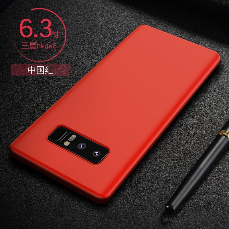 Etui Samsung Galaxy Note 8 Kreativ Tynd Af Personlighed, Cover Samsung Galaxy Note 8 Tasker Anti-fald Rød