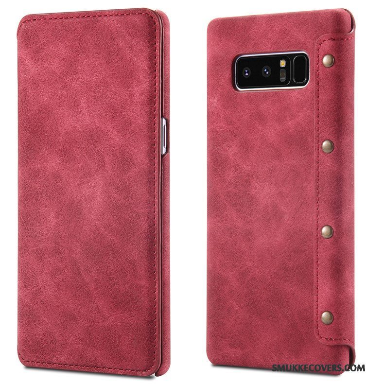 Etui Samsung Galaxy Note 8 Læder Hård Anti-fald, Cover Samsung Galaxy Note 8 Beskyttelse Telefontrend