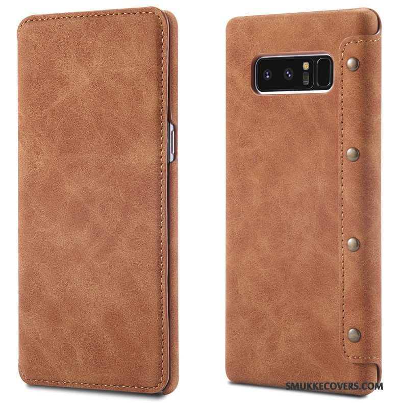 Etui Samsung Galaxy Note 8 Læder Hård Anti-fald, Cover Samsung Galaxy Note 8 Beskyttelse Telefontrend