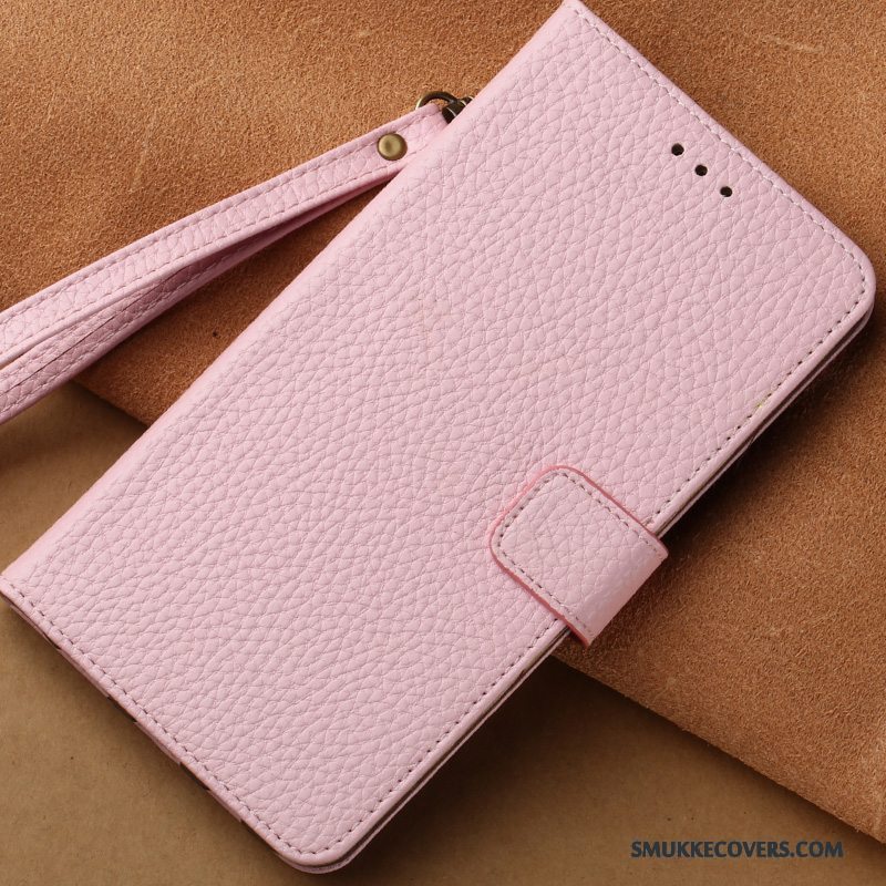 Etui Samsung Galaxy Note 8 Læder Solid Farve Lyserød, Cover Samsung Galaxy Note 8 Tasker Telefonhængende Ornamenter