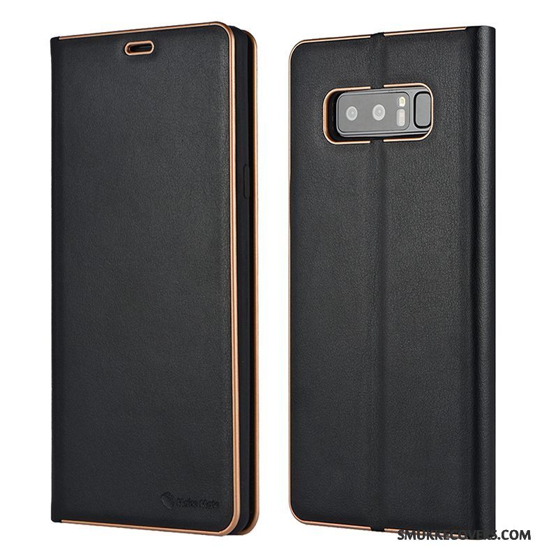 Etui Samsung Galaxy Note 8 Læder Telefonmørkeblå, Cover Samsung Galaxy Note 8 Beskyttelse Super