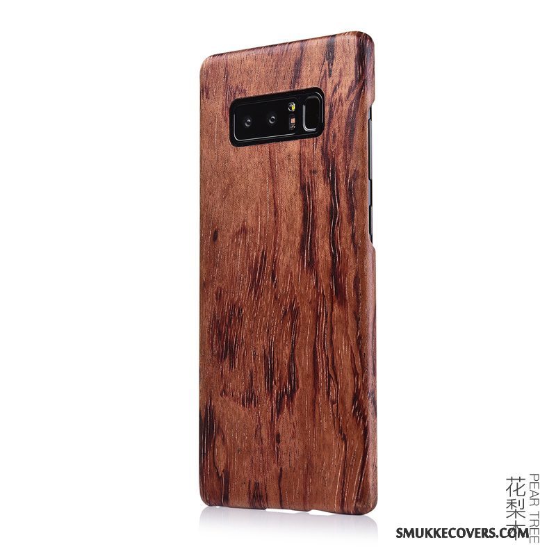 Etui Samsung Galaxy Note 8 Massivt Træ Telefontræ, Cover Samsung Galaxy Note 8 Træ Tynd