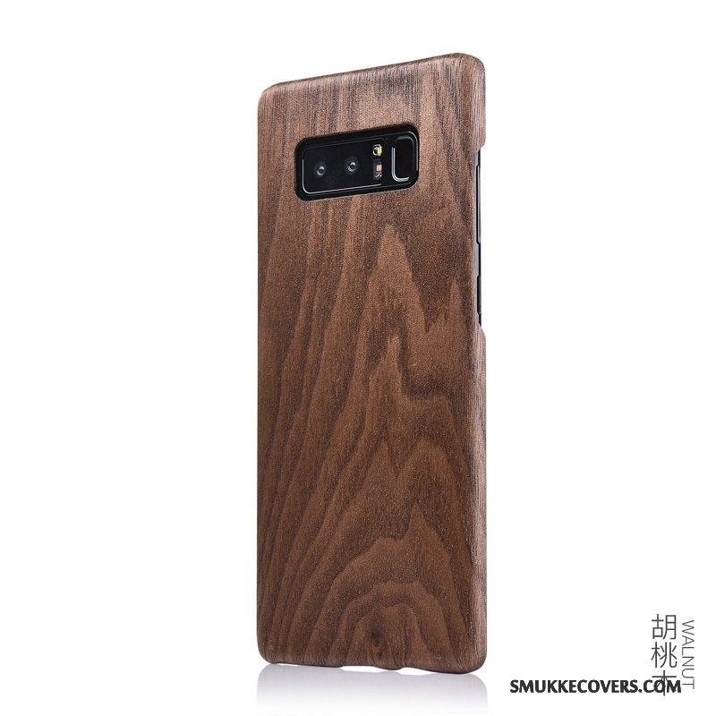 Etui Samsung Galaxy Note 8 Massivt Træ Telefontræ, Cover Samsung Galaxy Note 8 Træ Tynd