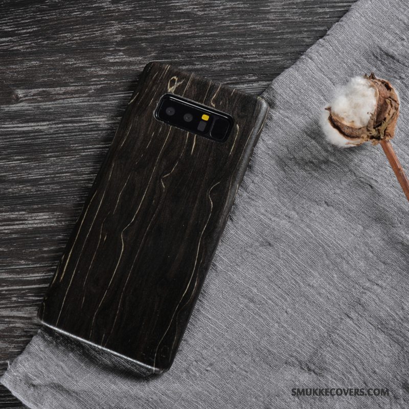 Etui Samsung Galaxy Note 8 Massivt Træ Træ Bagdæksel, Cover Samsung Galaxy Note 8 Beskyttelse Khaki Telefon