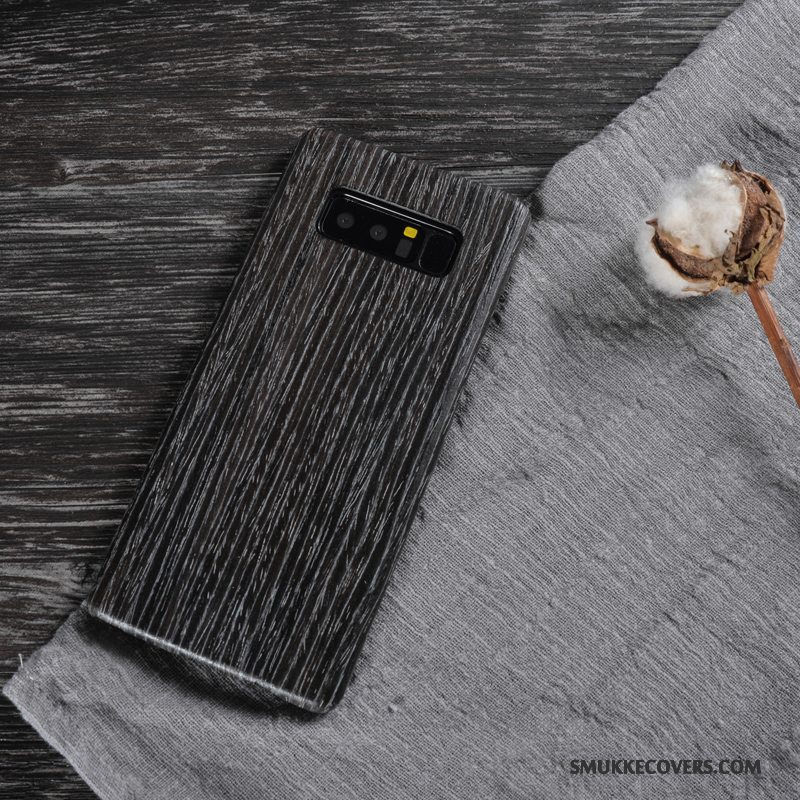 Etui Samsung Galaxy Note 8 Massivt Træ Træ Bagdæksel, Cover Samsung Galaxy Note 8 Beskyttelse Khaki Telefon