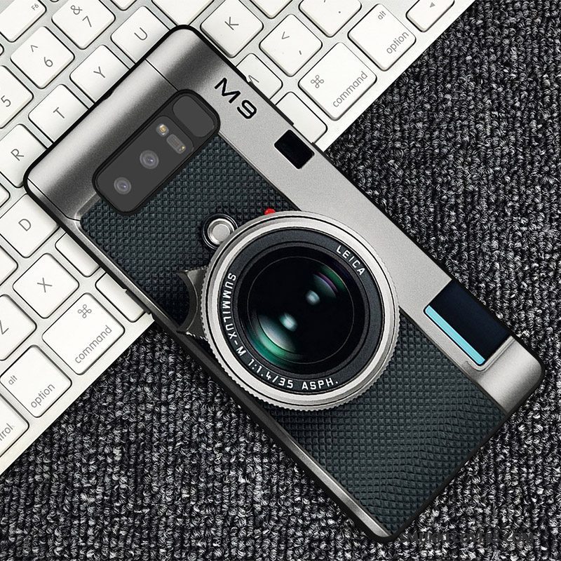 Etui Samsung Galaxy Note 8 Relief Mørkeblå Telefon, Cover Samsung Galaxy Note 8 Beskyttelse Tilpas Trend
