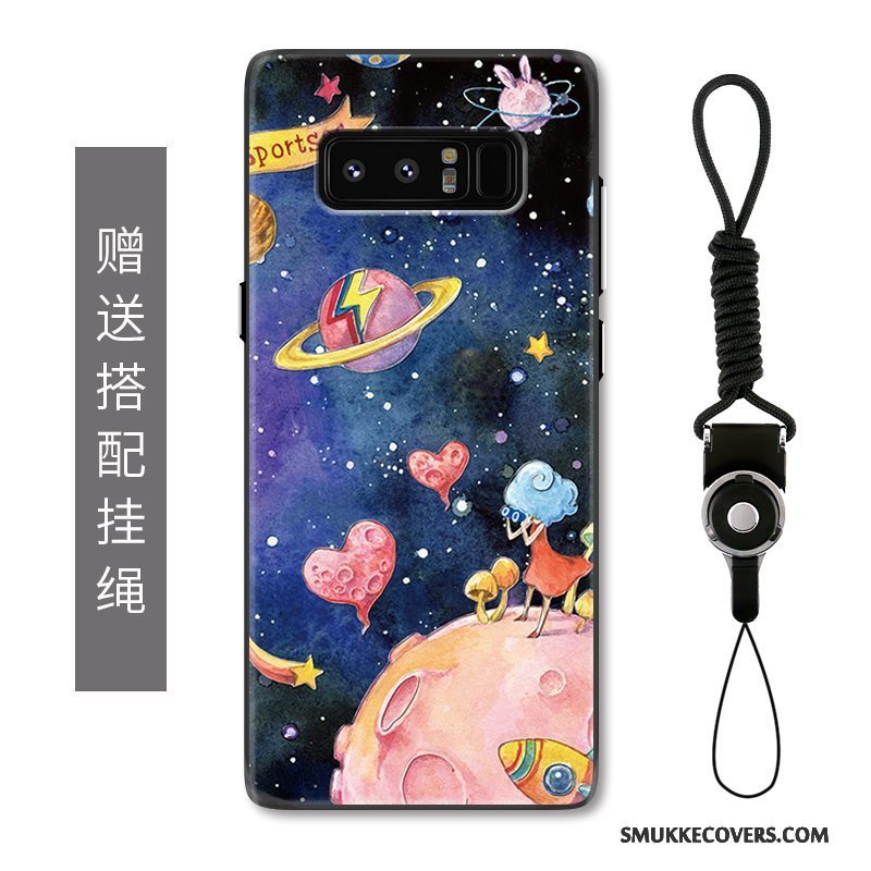 Etui Samsung Galaxy Note 8 Relief Stjerneklar Af Personlighed, Cover Samsung Galaxy Note 8 Farve Anti-fald Telefon