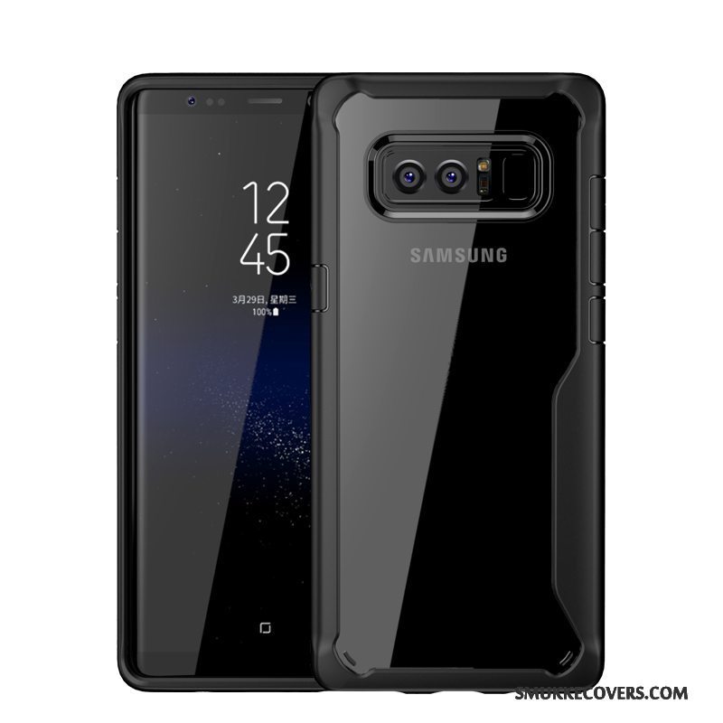 Etui Samsung Galaxy Note 8 Silikone Anti-fald Gennemsigtig, Cover Samsung Galaxy Note 8 Beskyttelse Rød Telefon