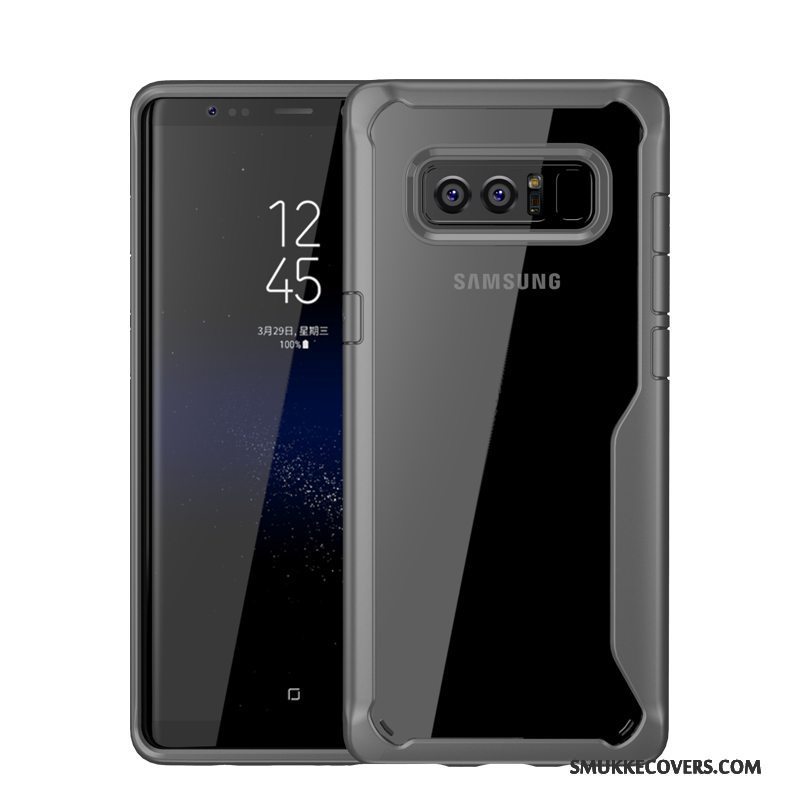 Etui Samsung Galaxy Note 8 Silikone Anti-fald Gennemsigtig, Cover Samsung Galaxy Note 8 Beskyttelse Rød Telefon